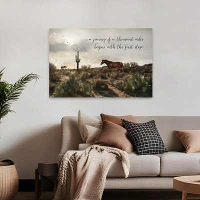 «A Journey Of A Mille Miles», art contemporain de cheval de cactus contemporain