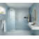 Maven 28 in. x 86.75 in. Fully Frameless Arched Fluted Single Fixed Shower Panel