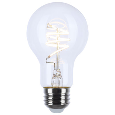 DEL de 6 watts Deena - réminiscente - filament à filament gris - A19 - base moyenne - 2700K CCT - transparent - 120 volts