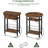 Narrow Side Table With Power Outlet And Storage Basket, 3-Tier Slim End Table With Folding Top, Multi-Functional Accent Furniture For Living Room, Bedroom, Rustic Brown TBZ10UBF