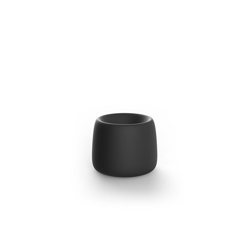 Organic Pot Planter, 16.25" H x 20" W x 20" D, Black