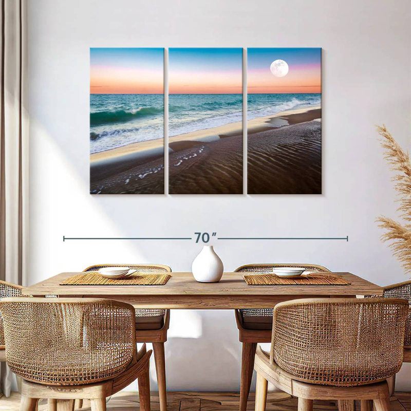 Gillard Moonrise au coucher du soleil, H 36 po x l 57 po