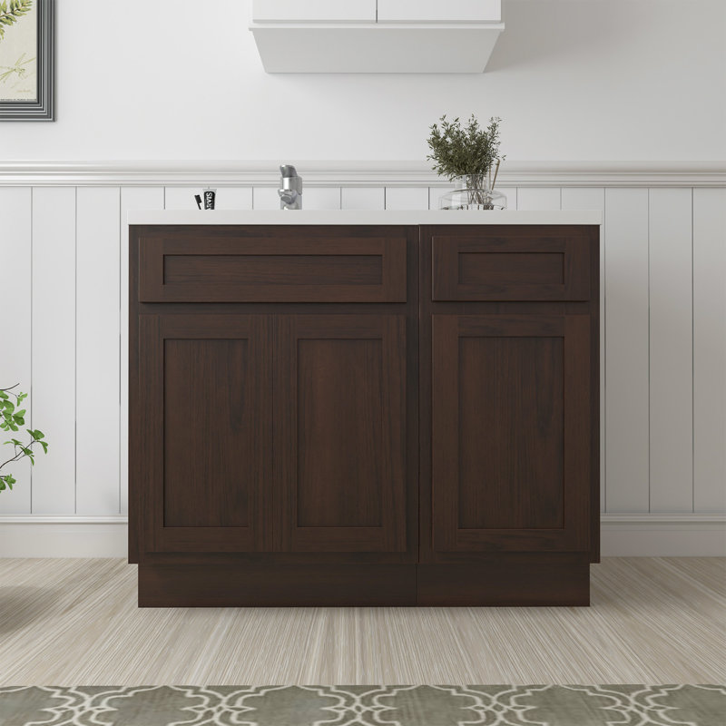 39'' Single Bathroom Vanity Base Only, Brown