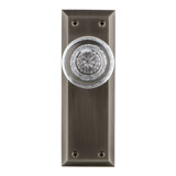 Grandeur Fifth Avenue Plate Privacy with Bordeaux Crystal Door Knob
