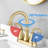 2 Bathroom Sink Faucet In Brushed Golden - Pop-Up Drain, High Spout For Convenient Washing, Aerated Flow, Zinc Construction, 360 Degree Swivel With 2 Handles Flow Streamlined Water Management, Spout,