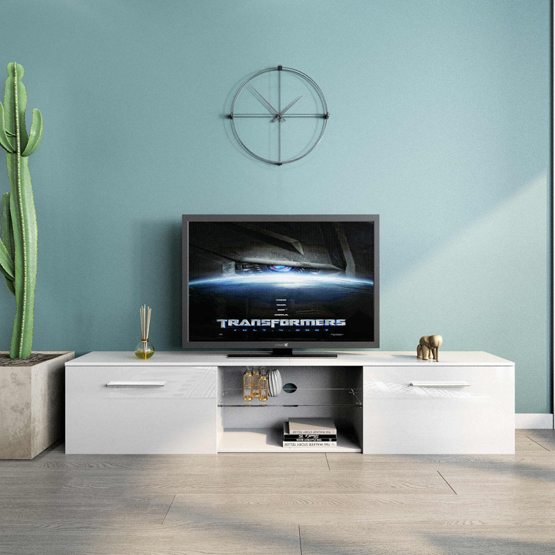 Henthorn Unfinished TV Stand for TVs up to 70", White
