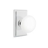 Passage Ice White Knob with Rectangular Rose