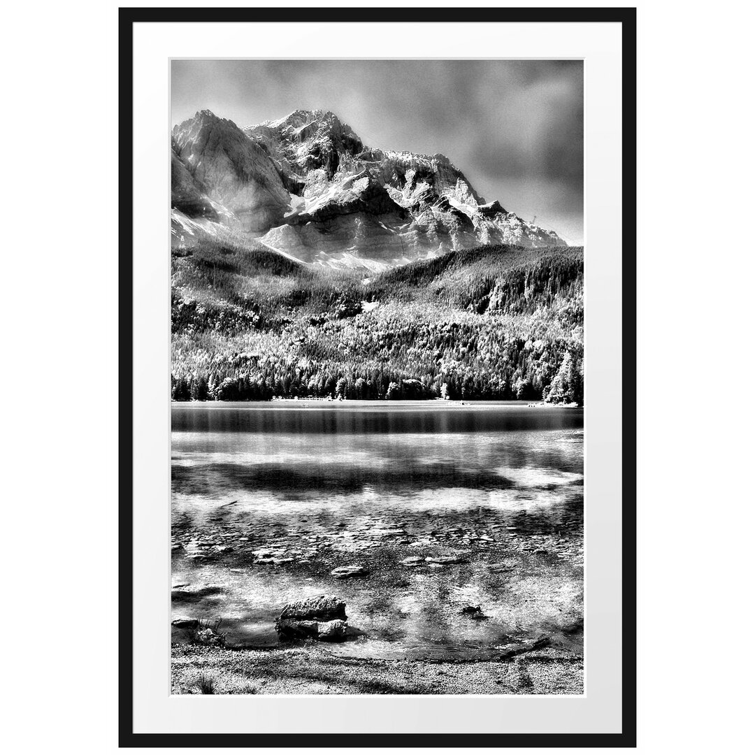 Gerahmtes Poster Landschaft Sonne Pflanzen