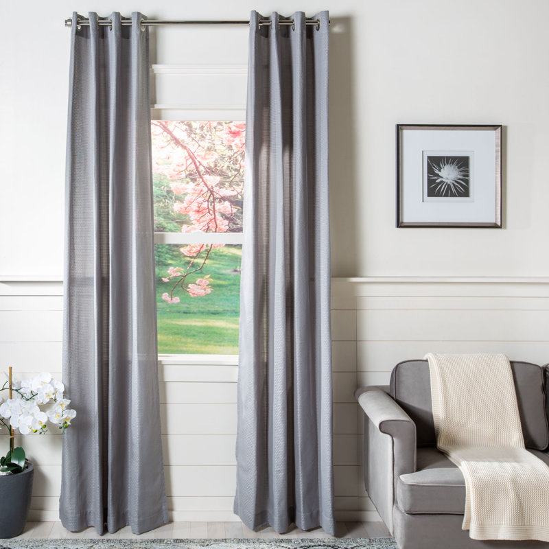 Koffler Semi Sheer Curtain Single Panel, 52" W x 96" L