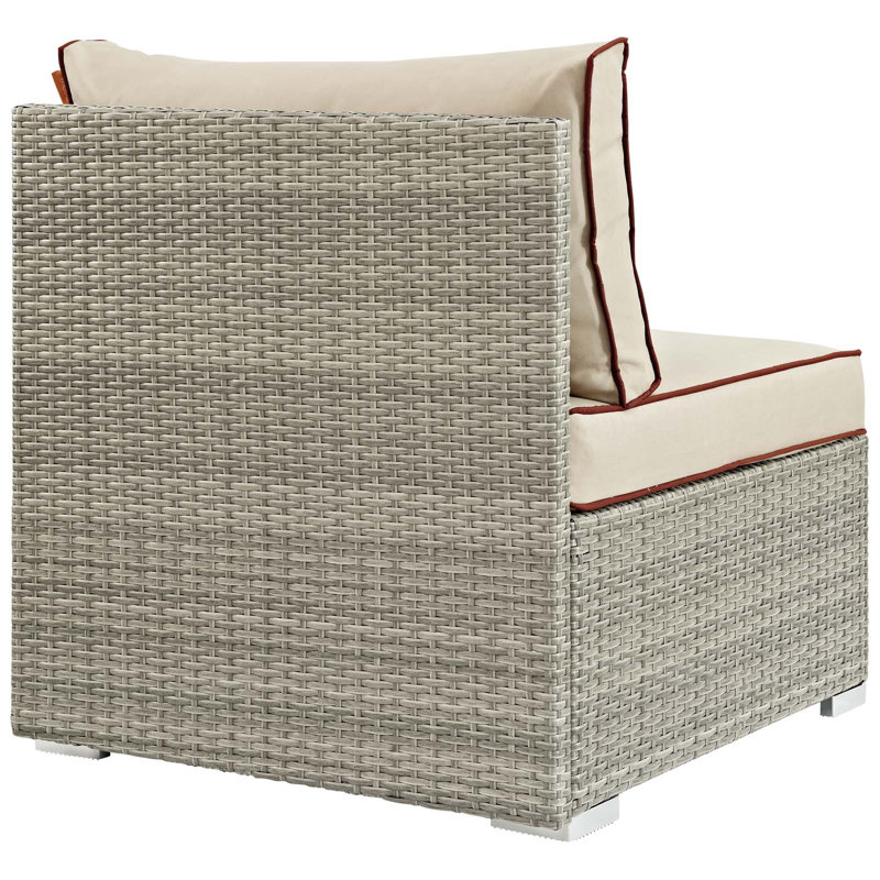 Chaise de patio d'extérieur en tissu Havenside Home Bocabec Modern par Modway, Beige
