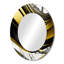 Skylen abstrait Geode Marble Waves Gold I - miroir mural décoratif abstrait, grand miroir doré, impression sur métal-860417021-860416962
