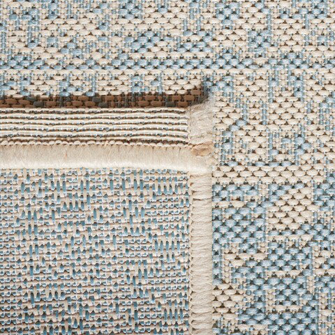 Goodrich Cream/Aqua Indoor/Outdoor Rug