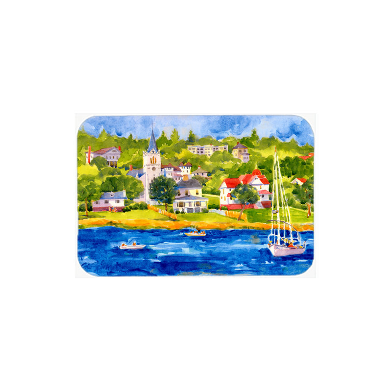 « caroline harbor harbor scene » avec planche à découper en verre voilier