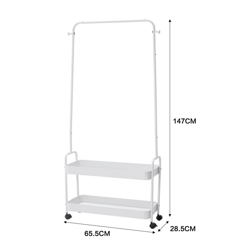 65.5cm Rolling Clothing Rack