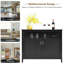 Desserte en bois massif de pin 45 po Verasha-870594008