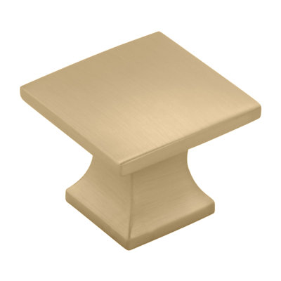 Poignée carrée Studio Collection - Bouton d'armoire 1-1 / 4 po x 1-1 / 4 po bronze bronze - Quincaillerie transitionnelle pour tiroirs et armoires