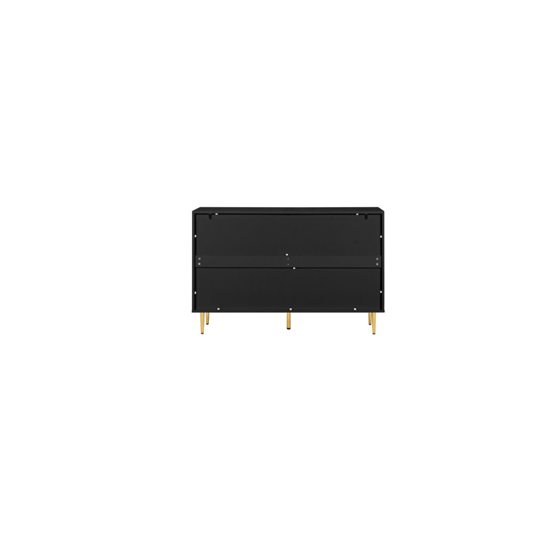 Bethzaida 6 Drawer Fluted Chest, Black