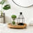 Round Wooden Tray For Home Decor, Rustic Kitchen Counter, Bathroom Vanity & Coffee Table Organizer With Waterproof Finish-725764594-725764592