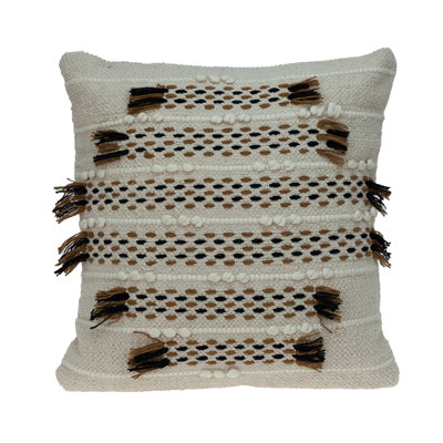 Cristoffer Abstract Cotton Blend Reversible Throw Pillow
