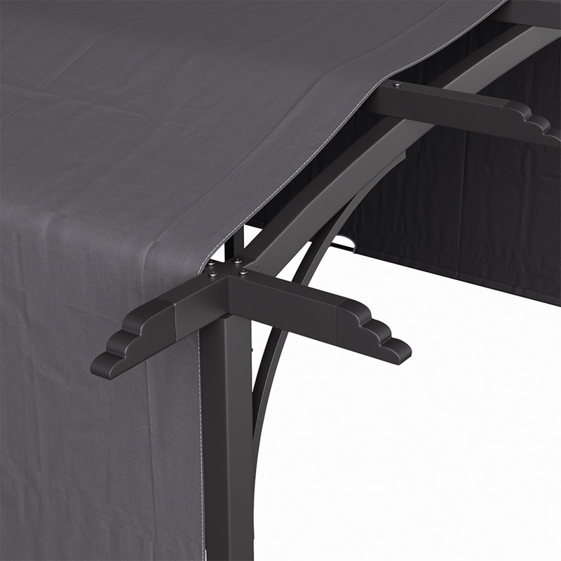 3.6m x 2.83m Arc-Shaped Metal Pergola