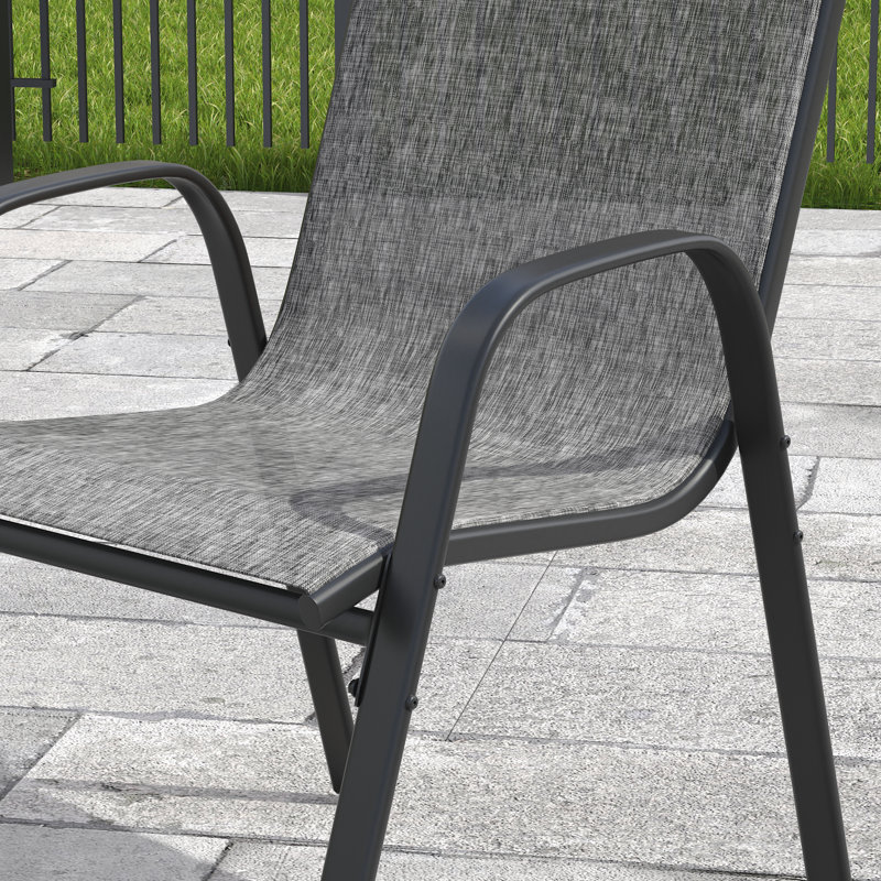 Chaise de salle à manger d'extérieur, Gris