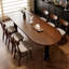 Walnut Rectangular Solid Wood Dining Table-133458173
