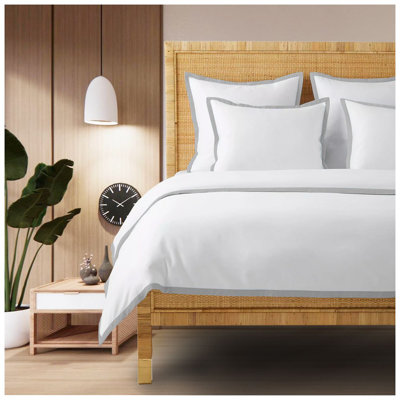400TC Cotton Sateen Edge Border Frame Duvet Cover Set