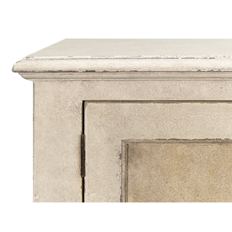 Foxmoor Rustic Beige Solid Pine Sideboard with Metal Accents