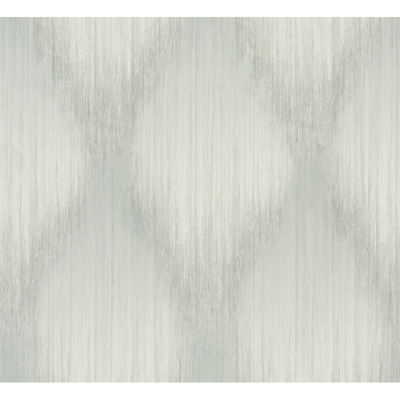 Papier peint métallique Ikat Starfall, Vert