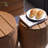 2 Pcs Wicker Rattan Storage Side Tables, Rustic Woven End Table With Removable Wood Panel Top, Outdoor Coffee Tables - 17.72" Dx 18.5" H, Set of 2
