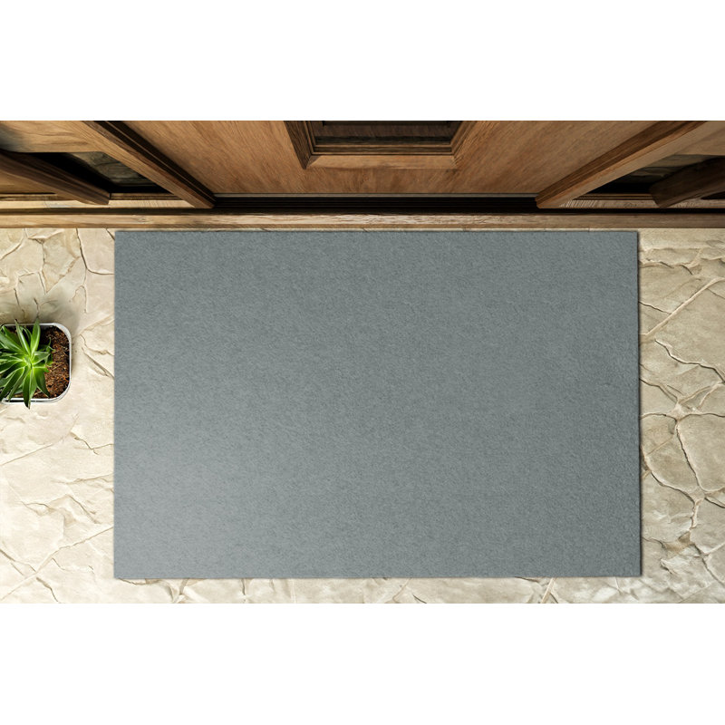 Non-Slip Outdoor Doormat, Gravel Gray