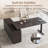 Reversible L-Shaped Electric Standing Desk with Storage Cabinet, Charging Station, File Drawers, Memory Presets, Dark Wood Finish