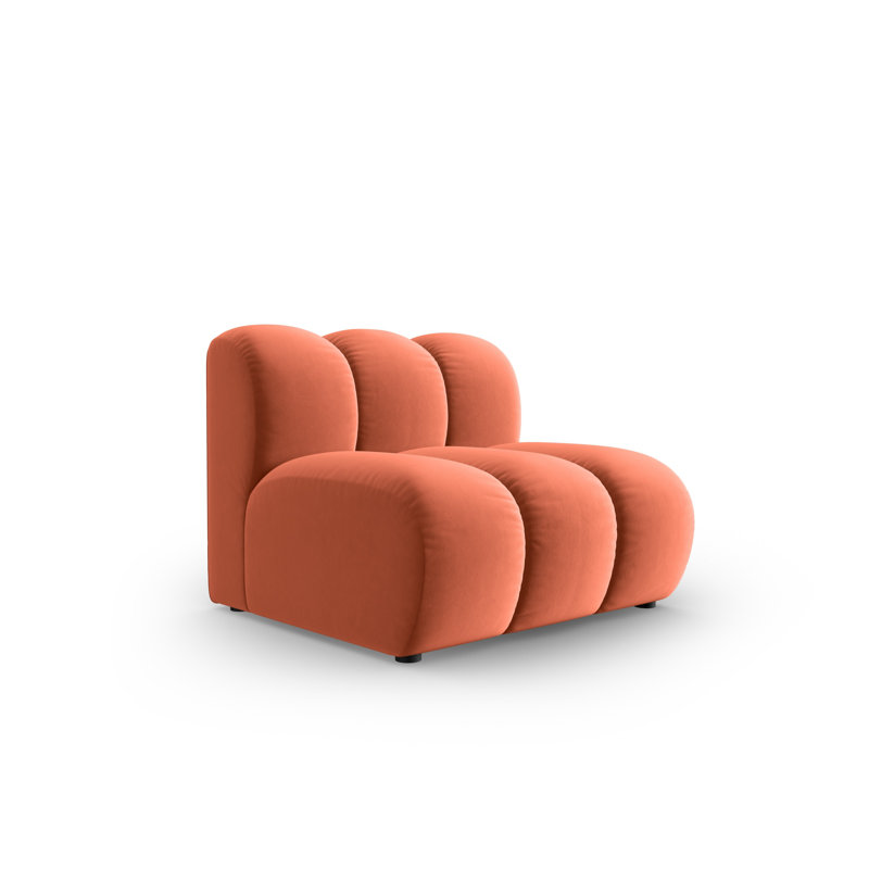 Christey Upholstered Slipper Chair, Orange