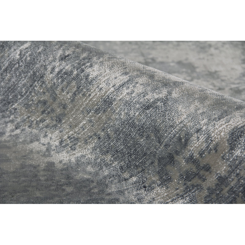 Koda Abstract Area Rug in Light Blue, Rectangle 10' x 14'