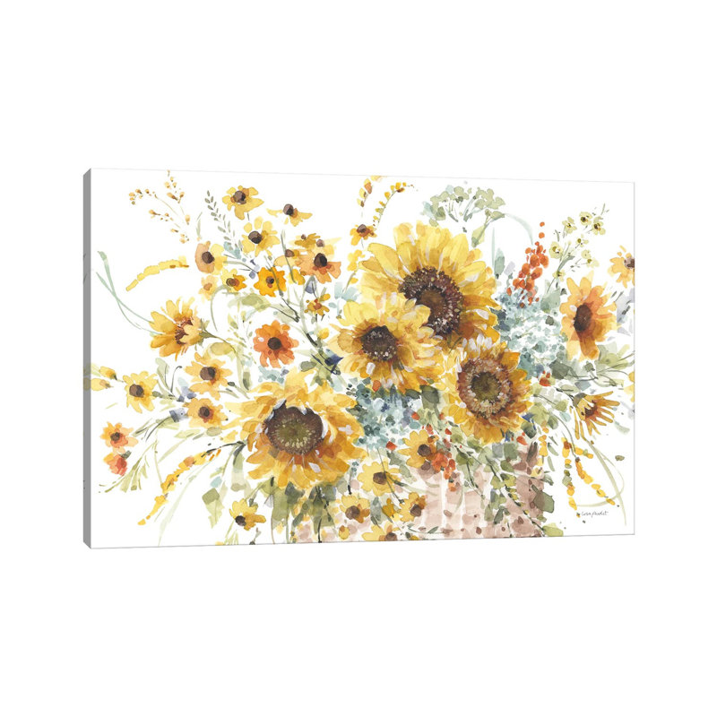 Tournesols Forever I - Giclée sur toile tendue avec châssis, H 12 po x l 18 po