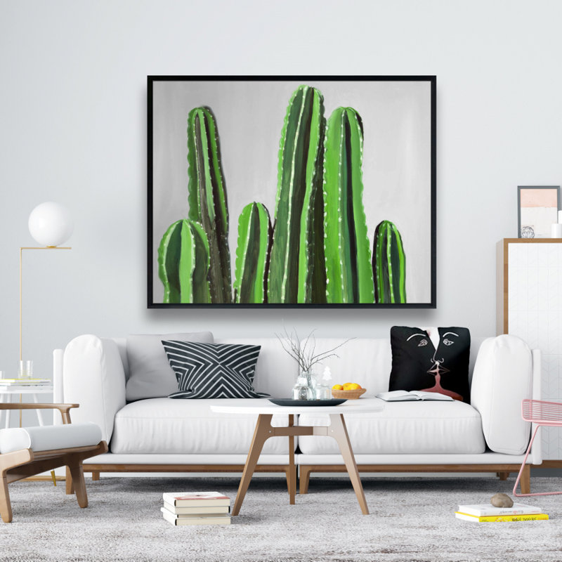 Cactus Candles Print On Canvas