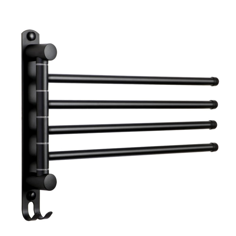 Gimbya 34 cm L Towel Rack, Matte Black