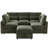 Fintan 85.4" U-Shaped Chenille Sectional Sofa with Movable Ottoman & USB Ports-128837921