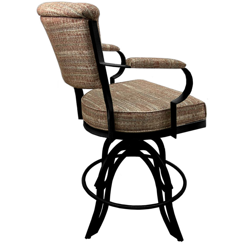 Tabouret de bar et de comptoir pivotant Racégal, Noir, Garance, Tabouret de bar (siège d'une hauteur de 26 po)