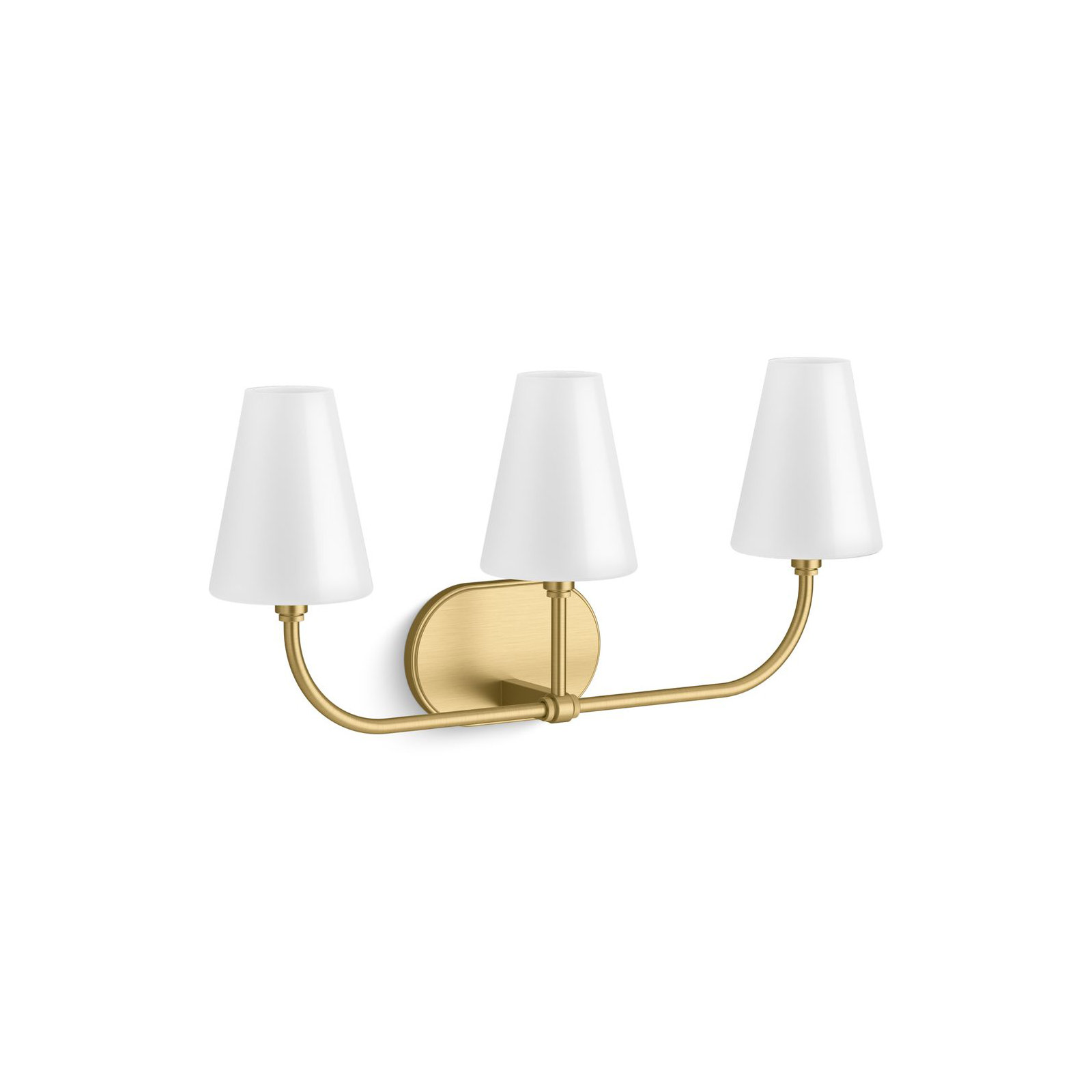 Kernen By Studio McGee Three-Light Sconce, Brushed Moderne Brass
