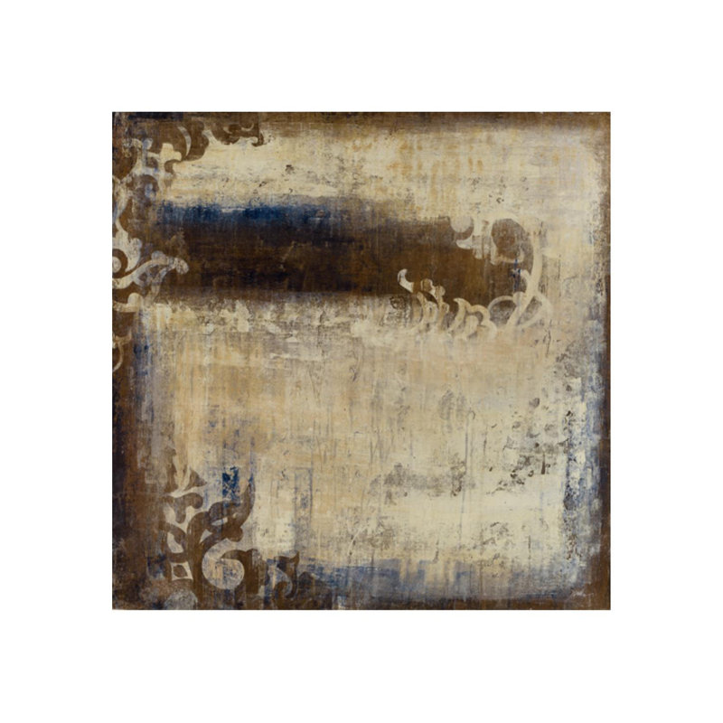 Persian Indigo Print by Chelsea Art Studio, Glass Coat, 24" H x 24" W x 1.5" D