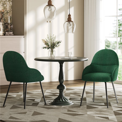 Antin Modern Upholstered Dining Chair with Armrest