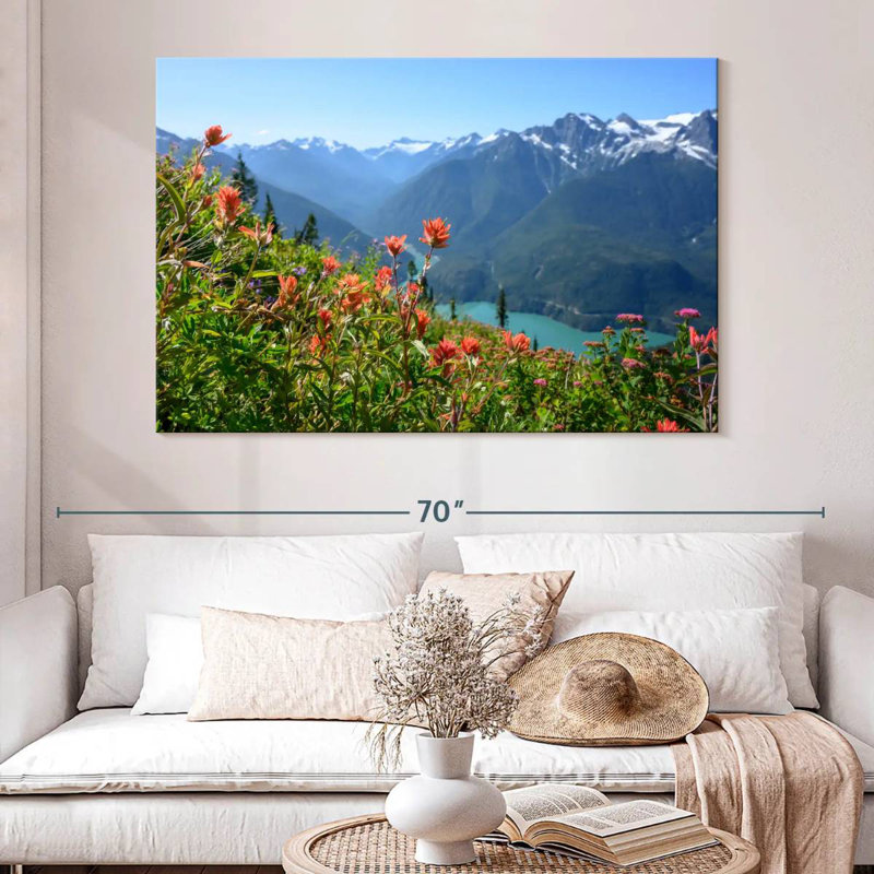 Hannes Diablo, fleurs sauvages au bord du lac, H 34 po x l 51 po