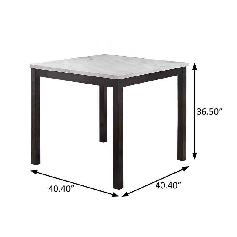 ENSEMBLE DE SALLE À MANGER 40,4 po L 5 PIÈCES, BLANC