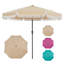 Parasol de patio à franges 10pi avec manivelle pour patio-73633149