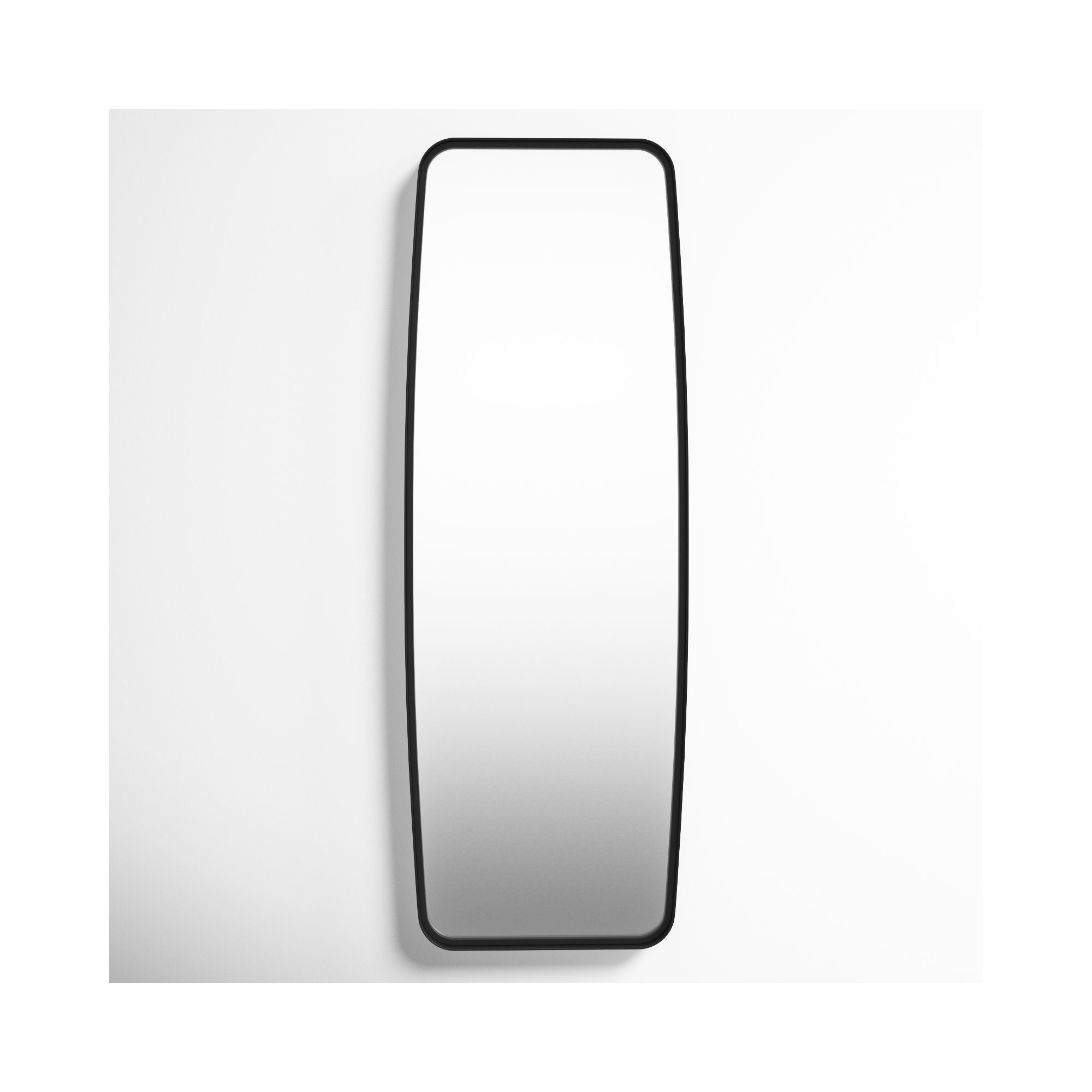 Belle Iron Wall Mirror, Black, 60" x 21"
