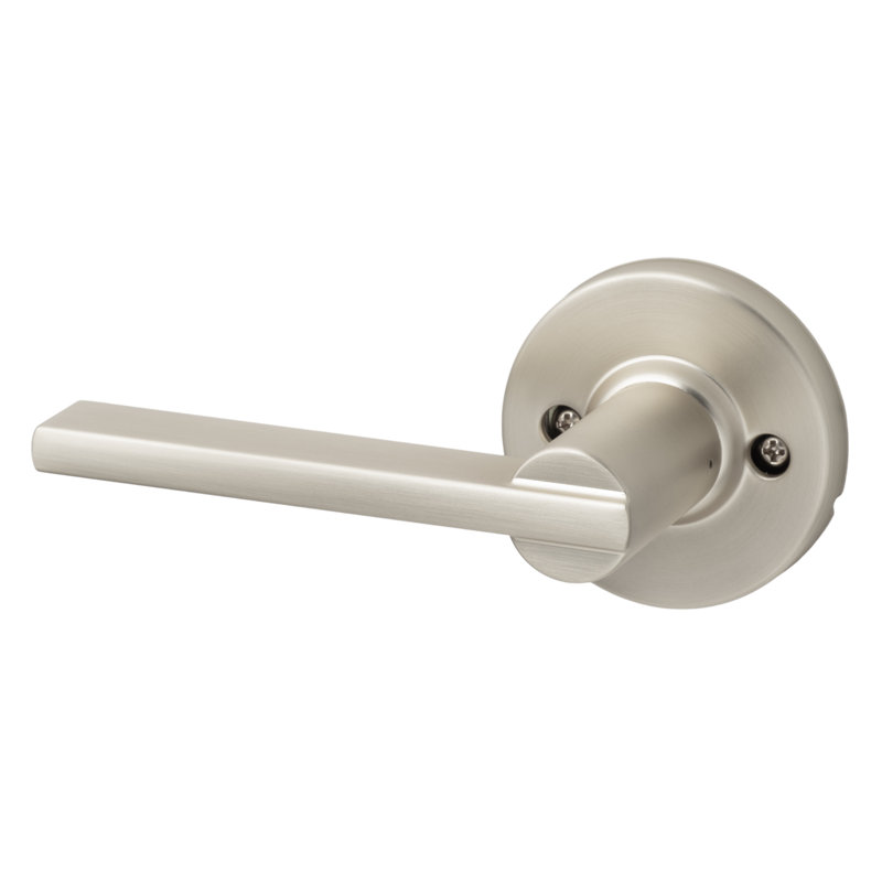 Mesa Round Passage Lever, Flat , Satin Nickel