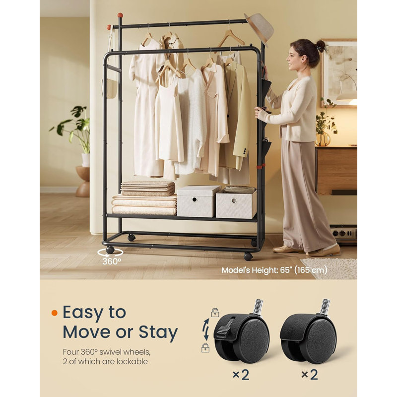 103cm Rolling Clothing Rack