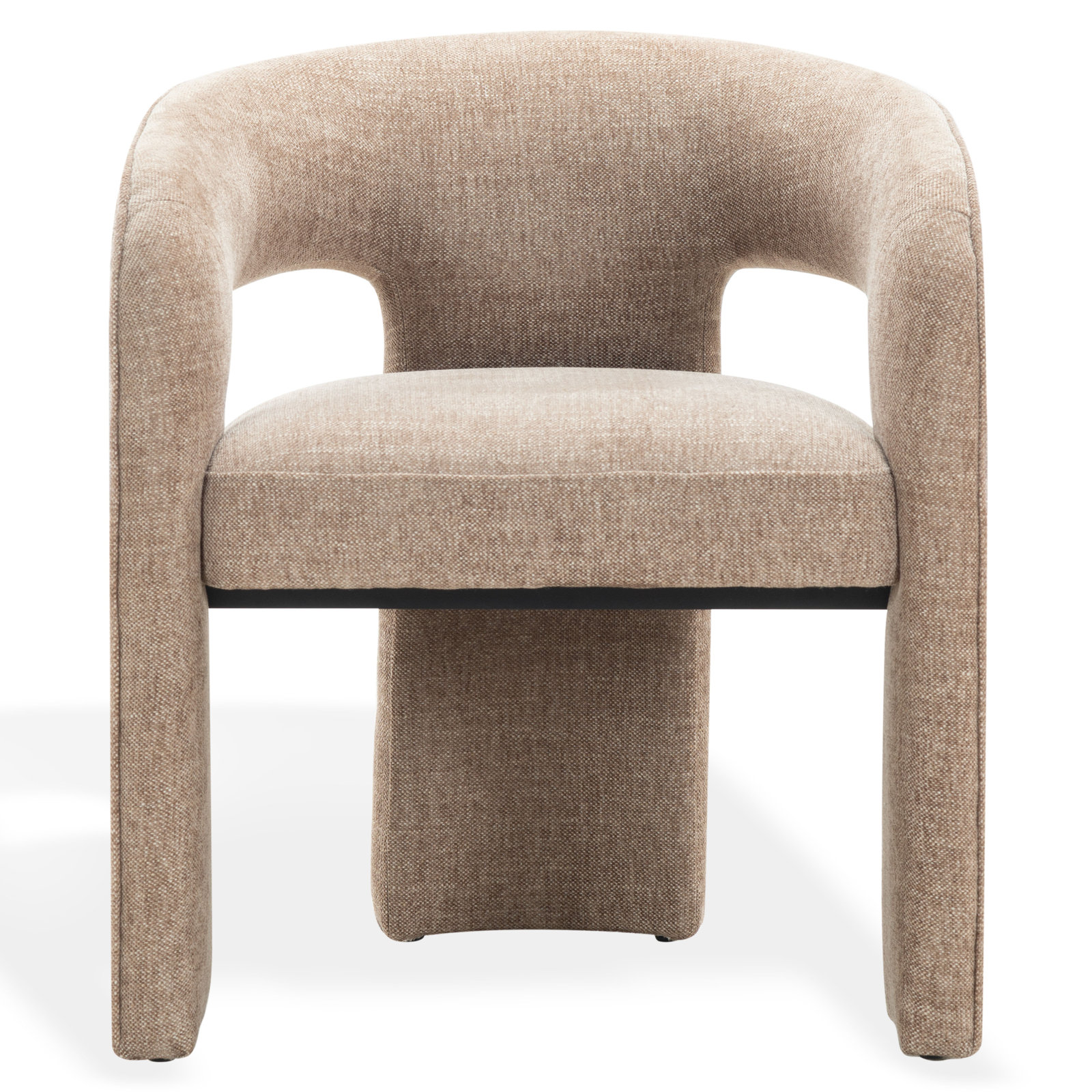 Meline Dining Chair, Dark Brown Chenille