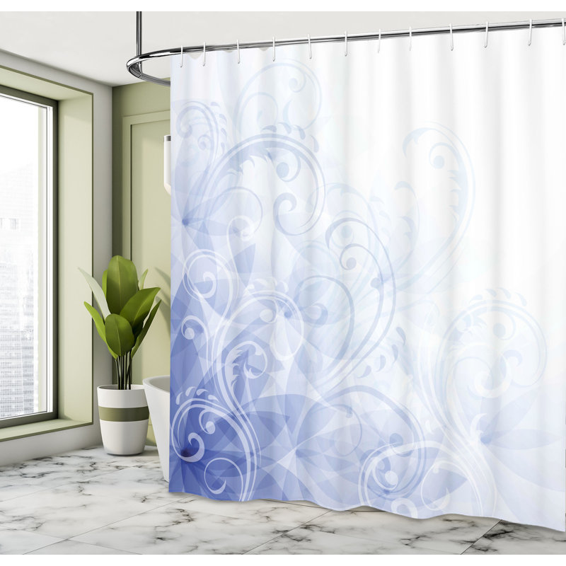 Shower Curtain with Hooks Included, 70" H x 69" W